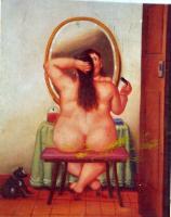 Botero, Fernando - Abstract oil painting.